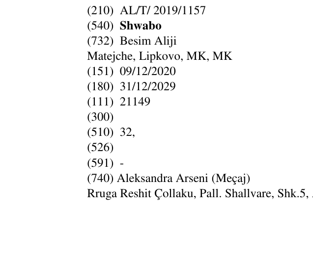 Zëri i markës Shwabo në buletin