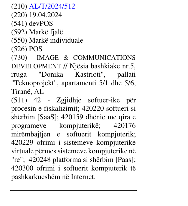 Zëri i markës POS në buletin