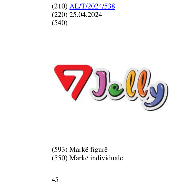 Zëri i markës Jelly në buletin