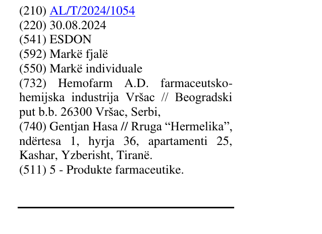 Zëri i markës ESDON në buletin