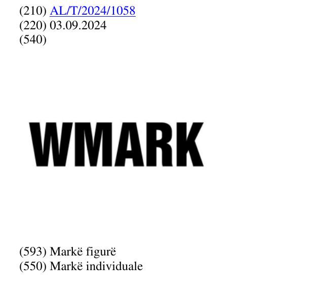 Zëri i markës WMARK në buletin