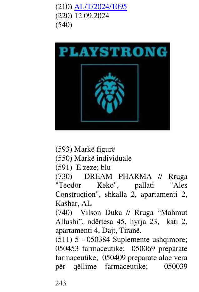 Zëri i markës PLAYSTRONG në buletin