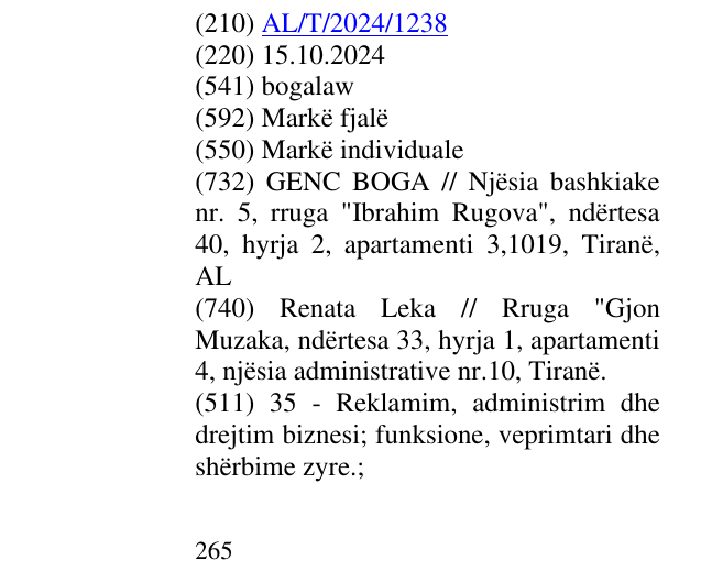 Zëri i markës bogalaw në buletin