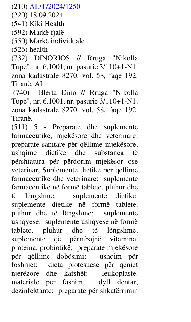 Zëri i markës health në buletin