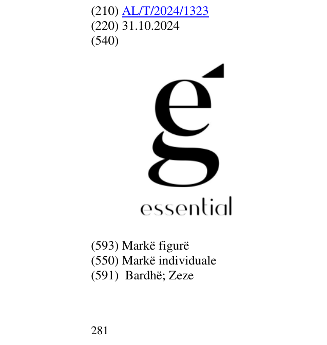 Zëri i markës eg essential në buletin