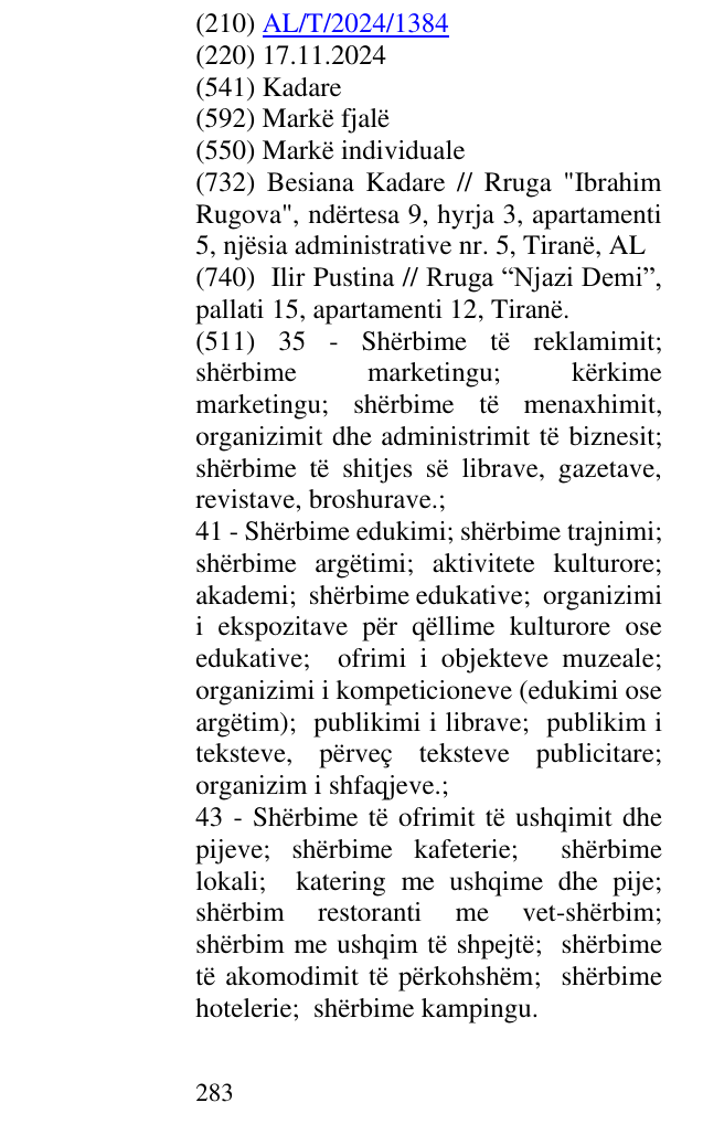 Zëri i markës Kadare në buletin