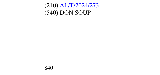 Zëri i markës DON SOUP në buletin
