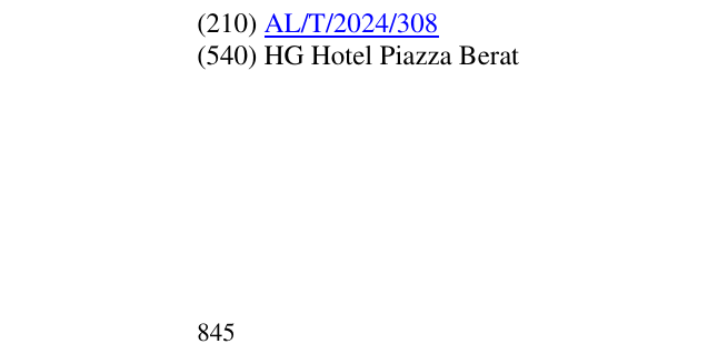 Zëri i markës HG Hotel Piazza Berat në buletin