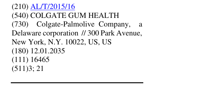 Zëri i markës COLGATE GUM HEALTH në buletin