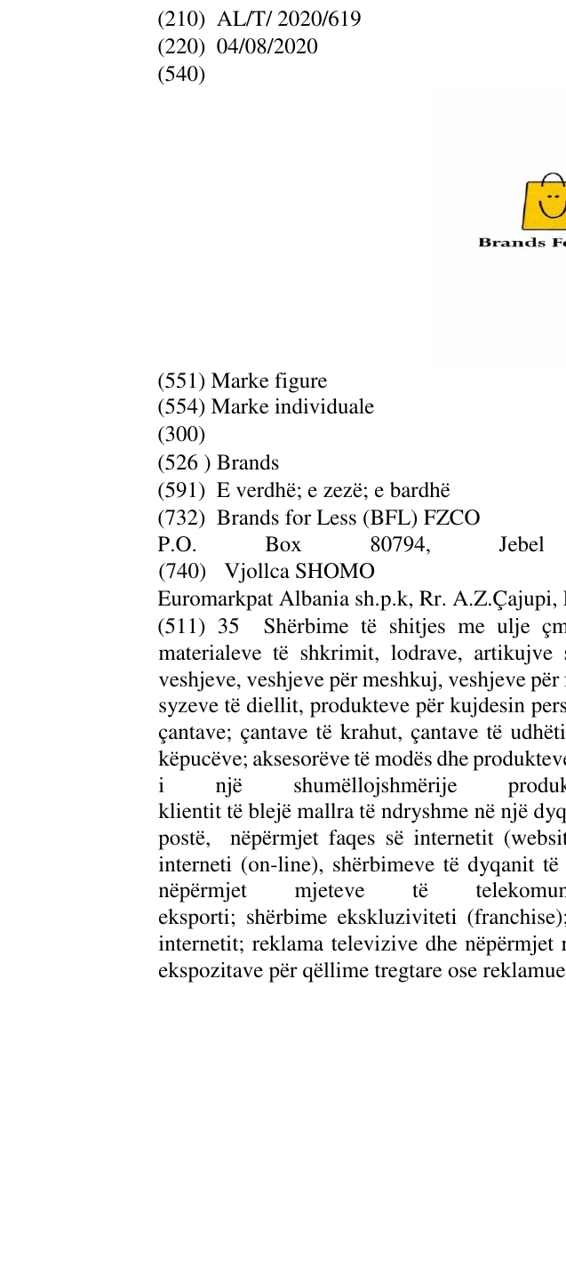 Zëri i markës Brands në buletin