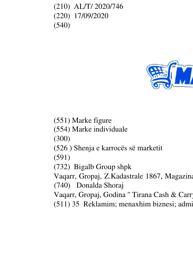 Zëri i markës Shenja e karrocës së marketit në buletin
