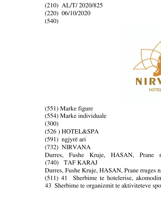 Zëri i markës HOTEL&SPA në buletin