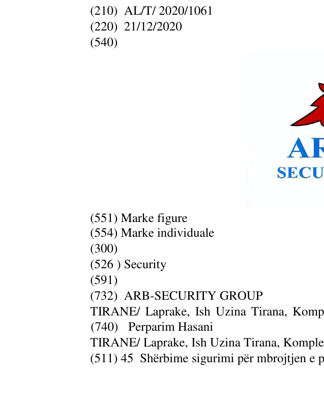 Zëri i markës Security në buletin