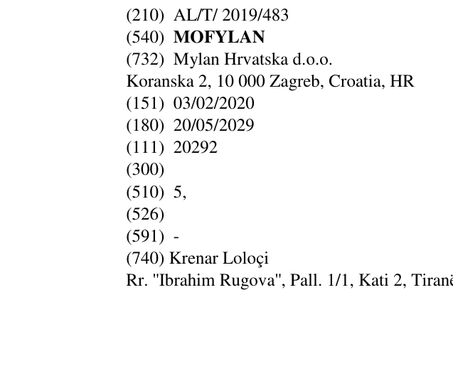 Zëri i markës MOFYLAN në buletin