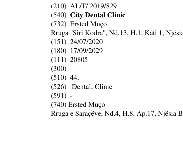 Zëri i markës City Dental Clinic në buletin