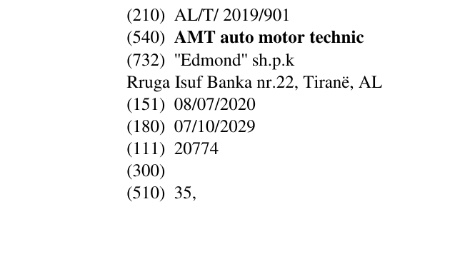 Zëri i markës AMT auto motor technic në buletin