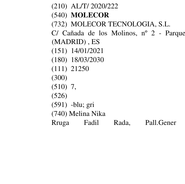 Zëri i markës MOLECOR në buletin