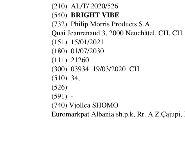 Zëri i markës BRIGHT VIBE në buletin