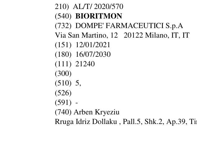 Zëri i markës BIORITMON në buletin