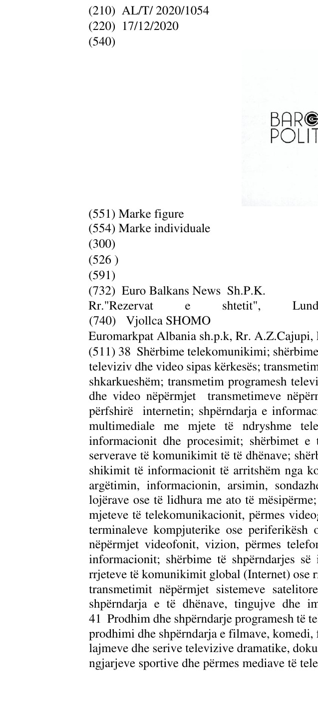 Zëri i markës BAROMETRI POLITIK në buletin