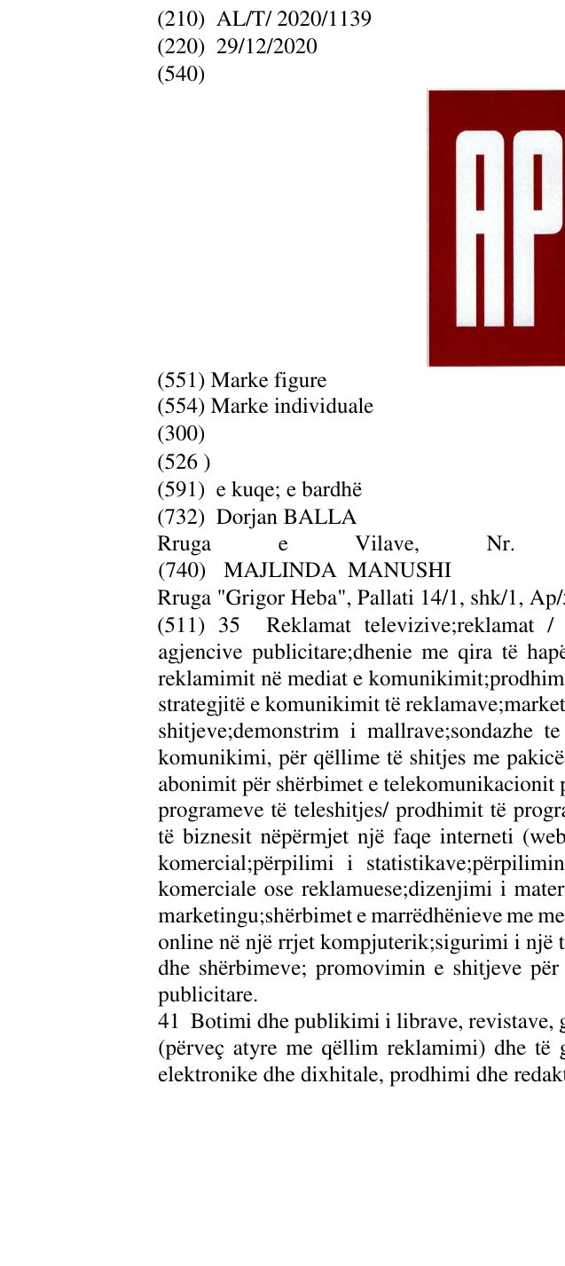 Zëri i markës APEL në buletin