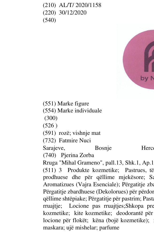 Zëri i markës Ff by Nuči në buletin