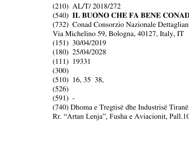 Zëri i markës IL BUONO CHE FA BENE CONAD në buletin