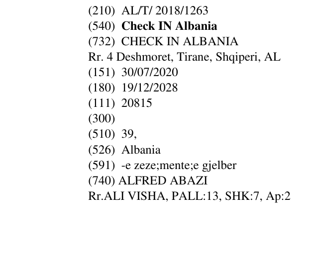 Zëri i markës Check IN Albania në buletin