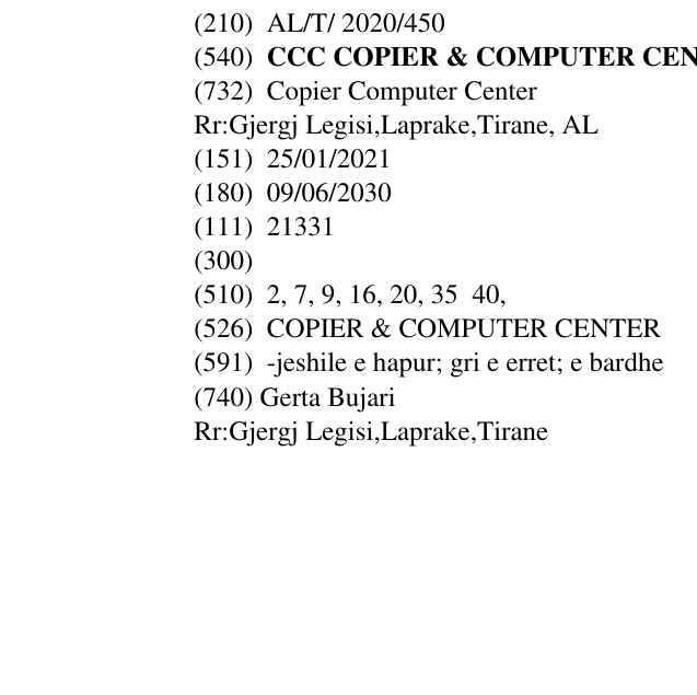 Zëri i markës CCC COPIER & COMPUTER CENTER në buletin
