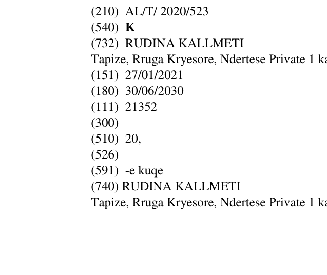 Zëri i markës K në buletin
