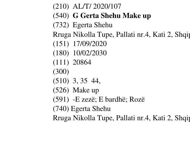Zëri i markës G Gerta Shehu Make up në buletin