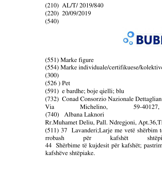 Zëri i markës Pet në buletin