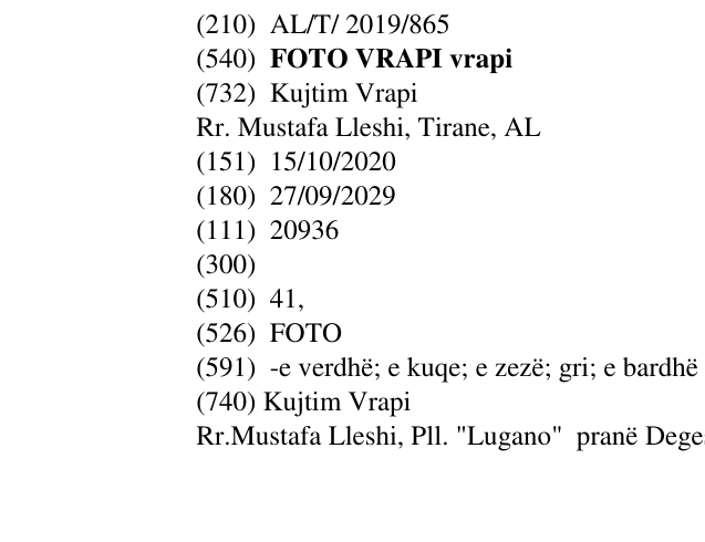 Zëri i markës FOTO VRAPI vrapi në buletin