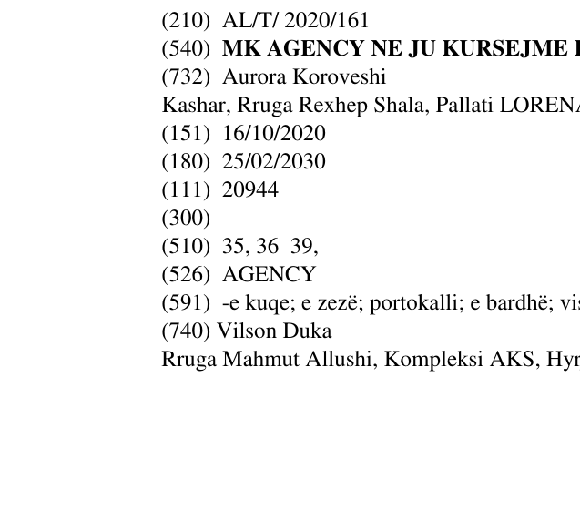 Zëri i markës MK AGENCY NE JU KURSEJME KOHEN në buletin