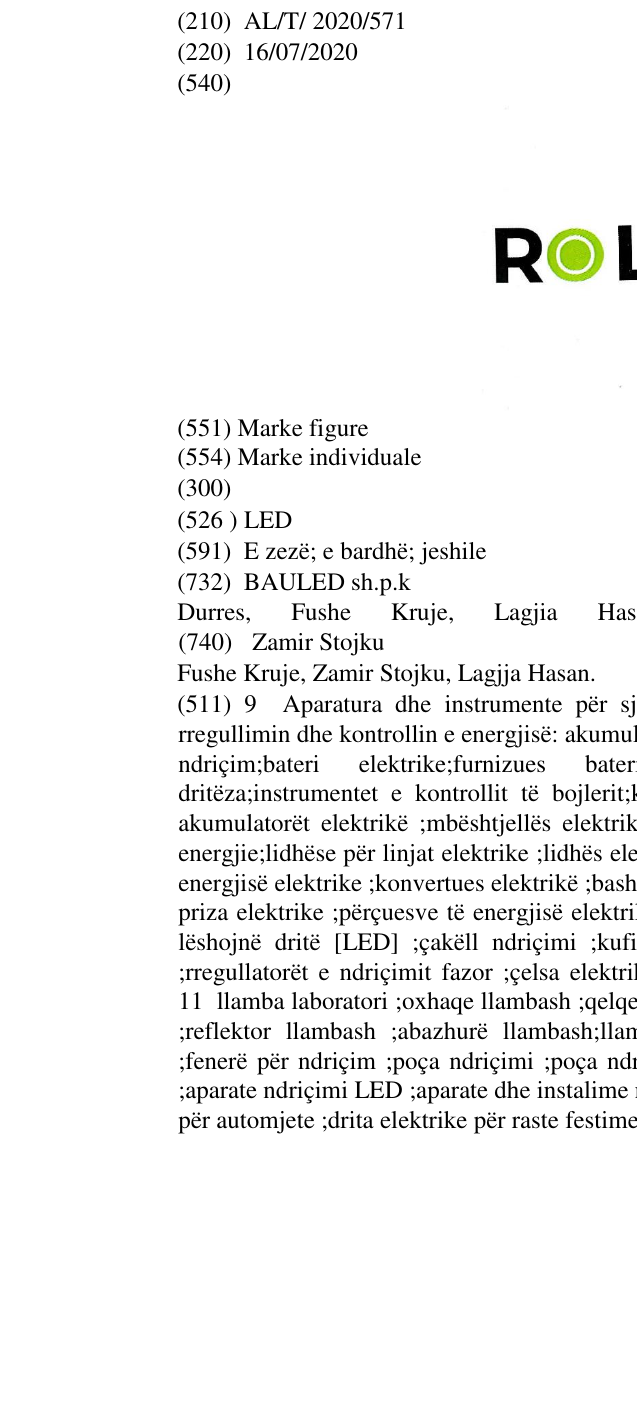 Zëri i markës LED në buletin