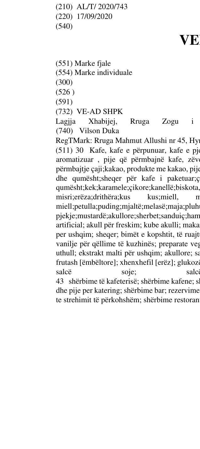 Zëri i markës VERO në buletin