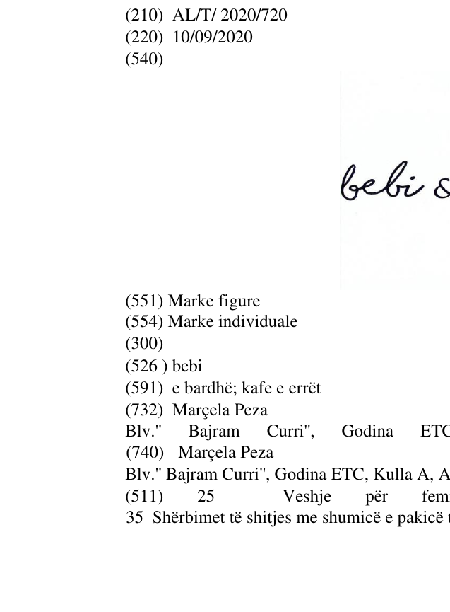 Zëri i markës bebi në buletin