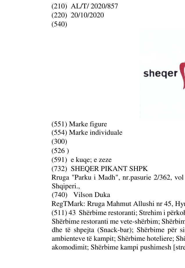 Zëri i markës sheqer pikant në buletin