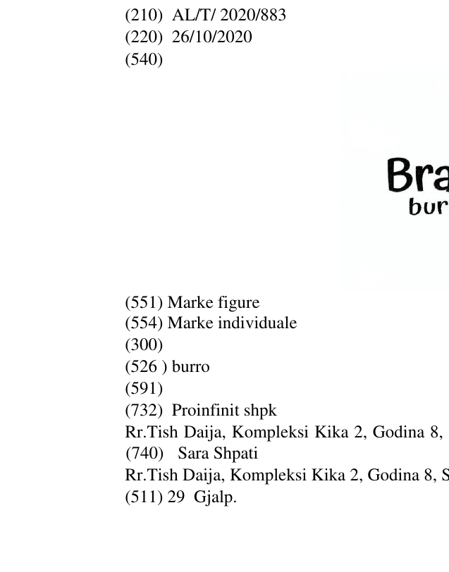 Zëri i markës burro në buletin