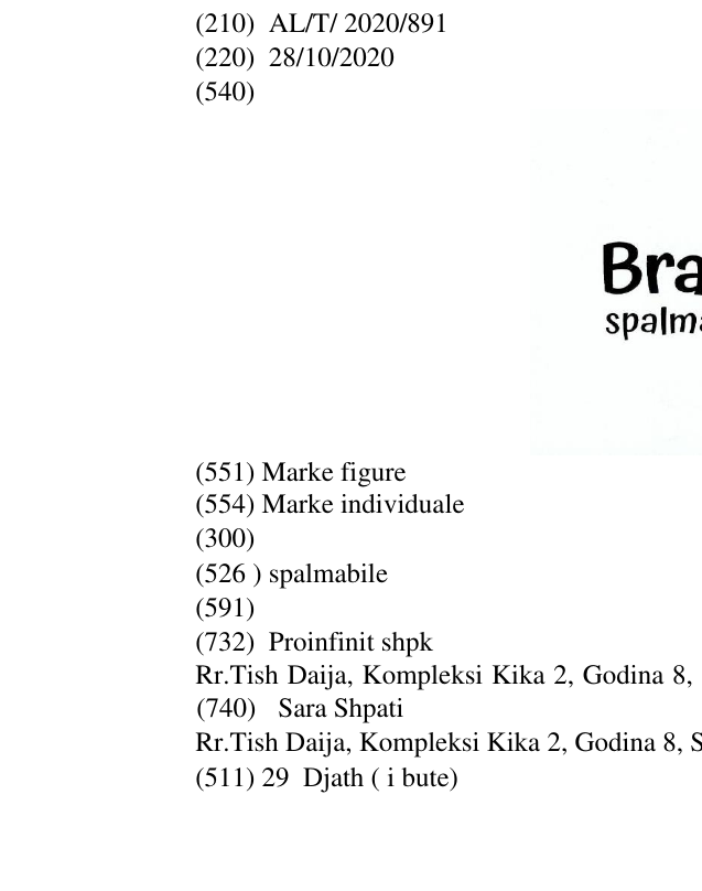 Zëri i markës spalmabile në buletin