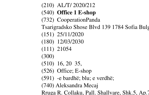 Zëri i markës Office 1 E-shop në buletin