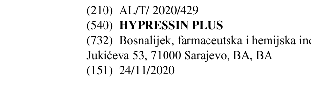 Zëri i markës HYPRESSIN PLUS në buletin