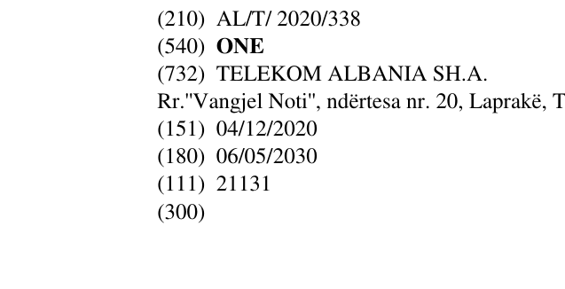 Zëri i markës ONE në buletin