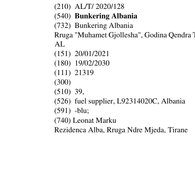 Zëri i markës Bunkering Albania në buletin