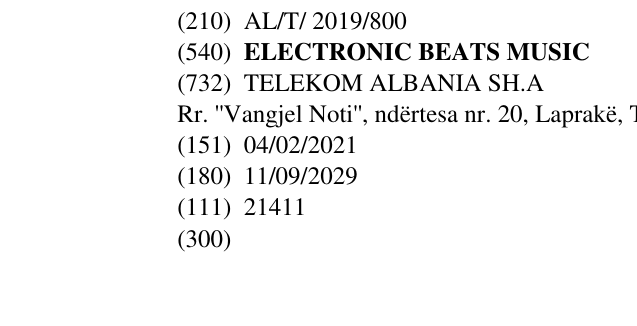 Zëri i markës ELECTRONIC BEATS MUSIC në buletin
