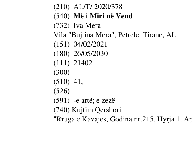 Zëri i markës Më i Miri në Vend në buletin