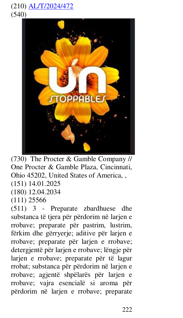 Zëri i markës UNSTOPPABLES në buletin
