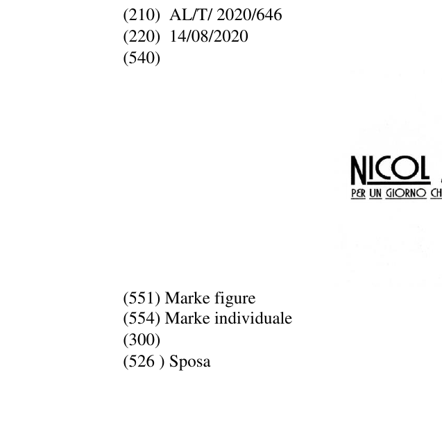 Zëri i markës Sposa Buletini i Pronësisë Industriale 15 në buletin
