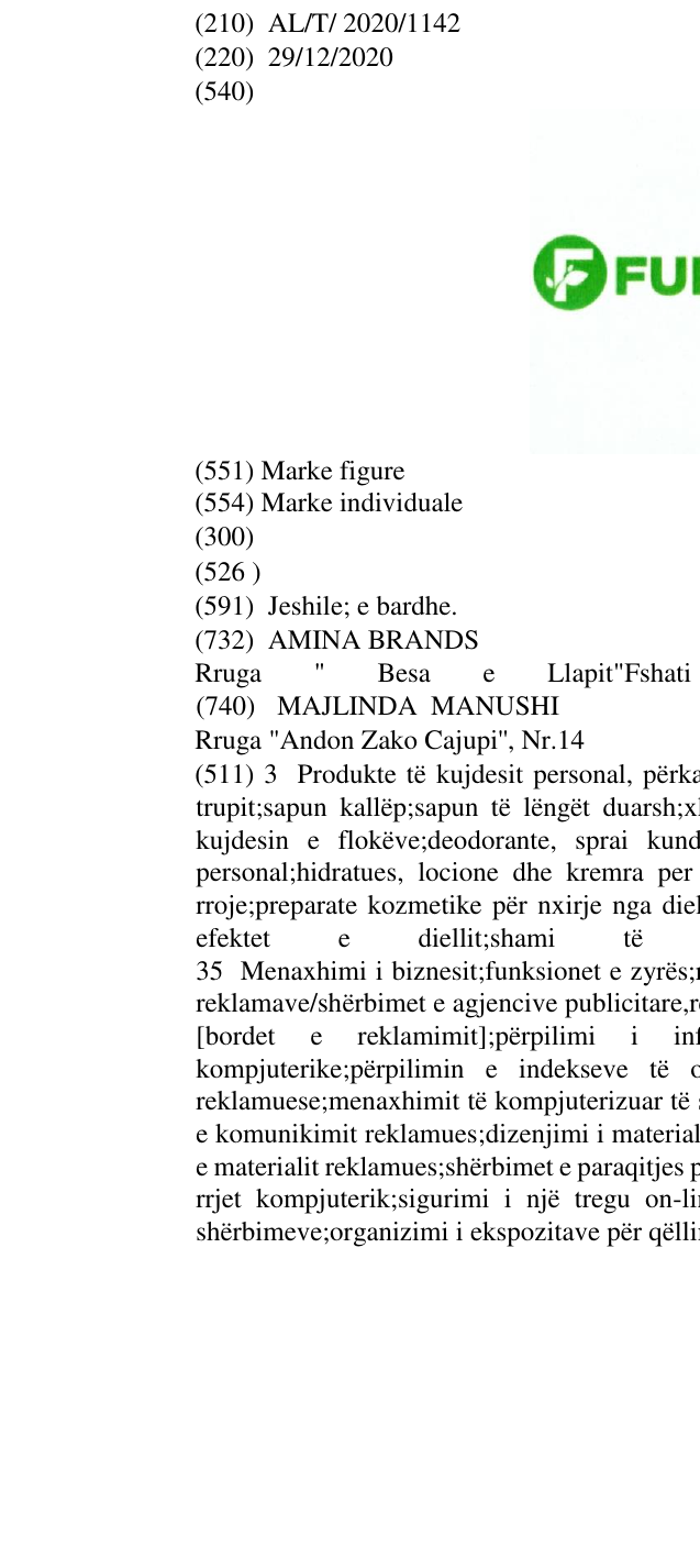 Zëri i markës Furkan në buletin