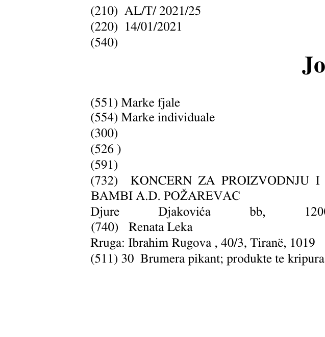 Zëri i markës Josh në buletin